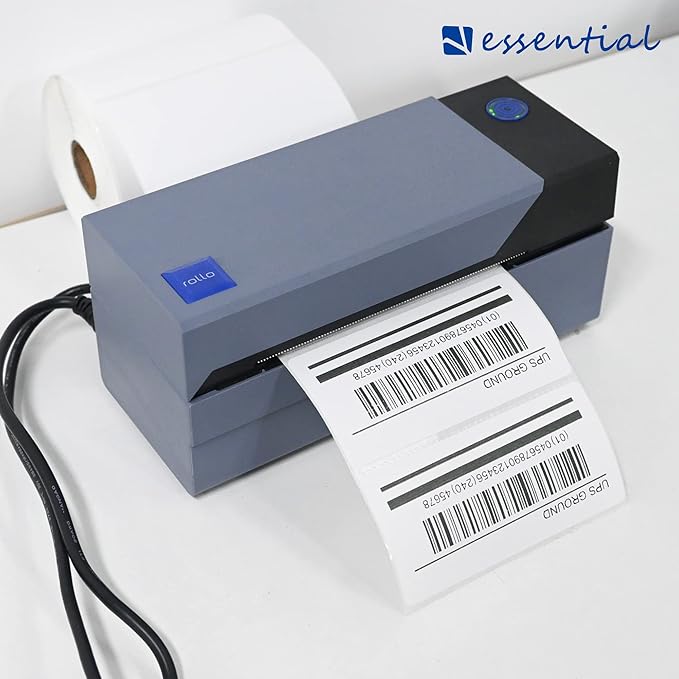 ESSENTIAL 4"x 2" Direct Thermal Barcode Labels, Shipping Labels Compatible with Zebra & Rollo Label Printer, 750 Labels of Roll (1 Roll)