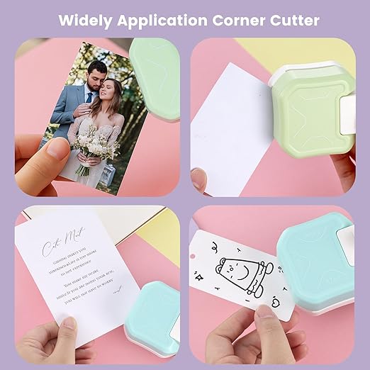 LOVEINUSA 3 in 1 Corner Rounder Punch, 3PCS Corner Punch (Rounder + Beauty Shape + Chamfer Edges), 3 Way Cutter for Scrapbooking Supplies, Photocards & DIY Paper Crafts, Laminate, Cardstock, Envelope