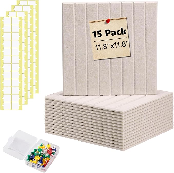 Large Bulletin Board 59" X 36" Cork Boards for Wall Alternative 15 Pack Oatmeal Fine-Stripe Felt Bulletin Board 96 Safe Adhesive 35 Push Pins for Office School Home Room Decor