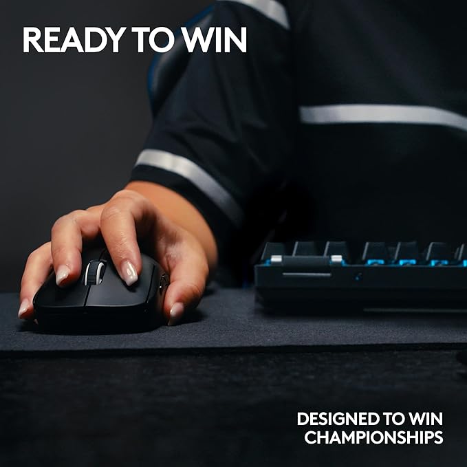 Logitech G PRO X TKL Lightspeed Wireless Gaming Keyboard, Ultra-Portable Tenkeyless Design, LIGHTSYNC RGB, PBT keycaps, Linear Switches (GX Red) - Black