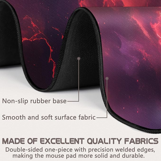 Mouse Pad Gaming - Desk Mat for Keyboard and Mouse - Large Mouse Pads for Desk, Gaming Mousepad with Non-Slip Base, Desks Pad (31.5" X 11.8") for Game, Office and Home