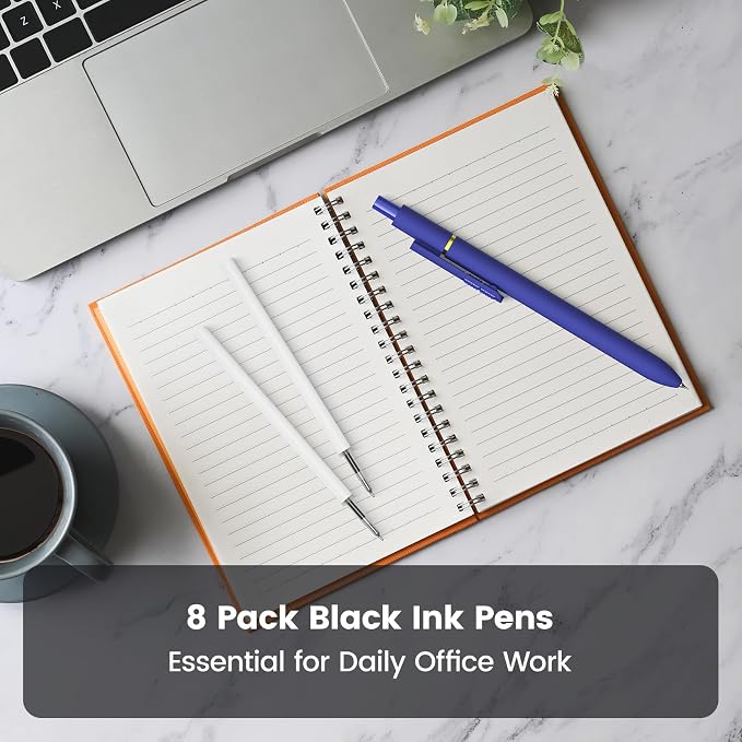 16 Pack Gel Pens, Black Ink Quick-Drying No Smudge with Fidget | 0.7mm Fine Point, Smooth Writing, Long-Lasting Ink, Stress Relief Pens for Journaling, School Office, Gift for Women Men