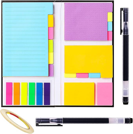 Sticky Notes Set Tabs, 410 Pack, Divider Sticky Notes Office Supplies, Planner Sticky Notes, Sticky Note Dividers Tabs Back to School Supplies