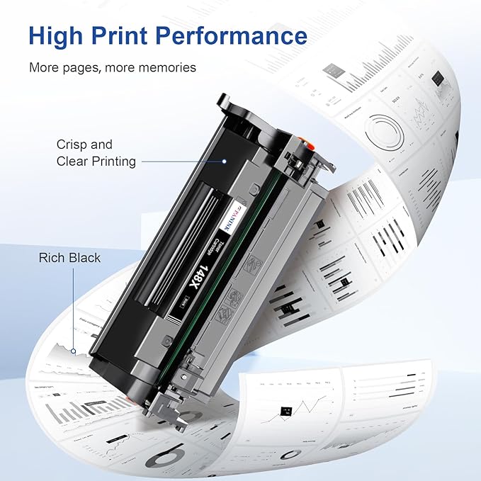 148X Black Toner Cartridge Replacement for HP 148A 148X W1480A W1480X Black Toner Cartridge for HP Pro 4001dw 4001dn 4001n MFP 4101fdw 4101fdn Printer(2 Pack,with Chip)