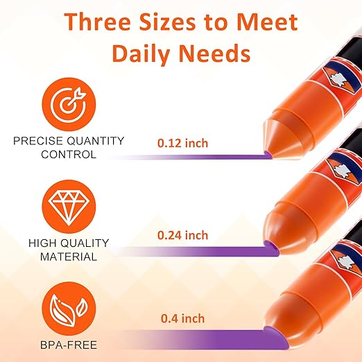 6Pcs Precision Tips Compatible with Elmer's 7g Glue Sticks, Fine Tip Glue Applicator for Family Crafts, Sewing, and Paper Projects