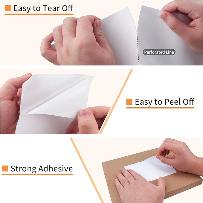 L LIKED 4000 Thermal Shipping Labels 4”x 6”in Fanfold, Permanent Adhesive, Perforated Line Labels Compatible with Direct Thermal Printings (1 Stack, 4000 Labels/Stack)