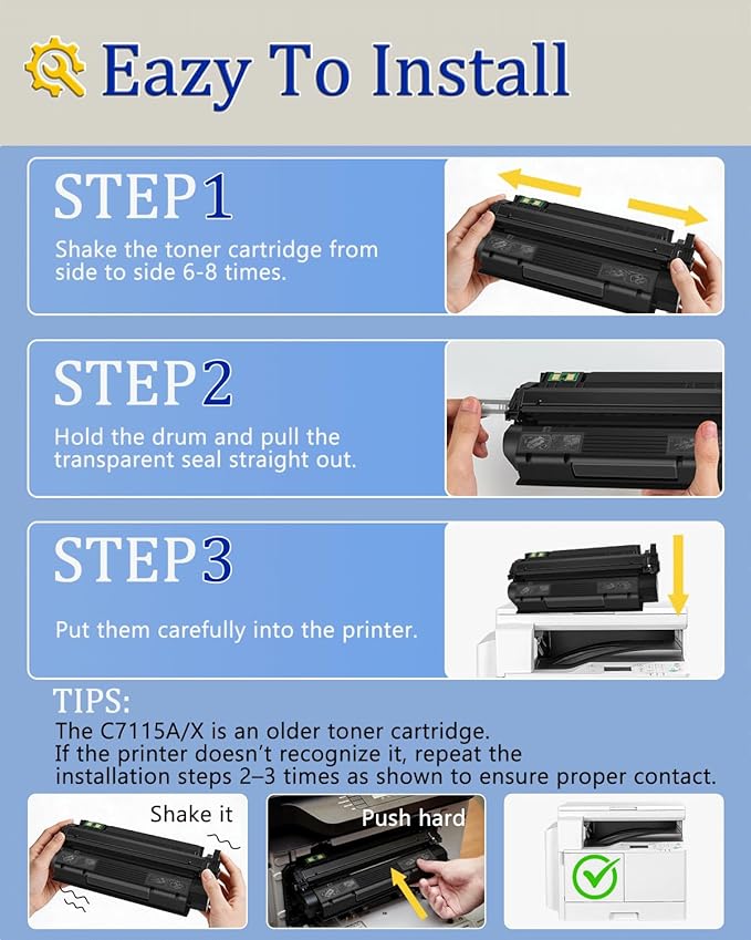 greencycle 15X C7115X High-Yield 1200 Toner Cartridge Replacement Compatible for HP C7115X C7115A Work with LaserJet 1220, 3300, 3310, 3320, 3330, 3380, 3390 1000 1330 Series Printer (Black, 1 Pack)