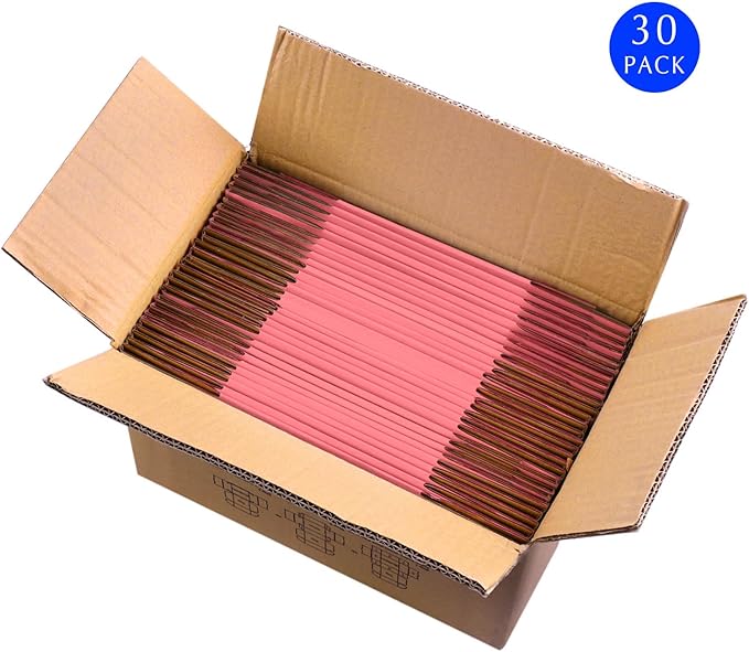Pink Cardboard Corrugated Boxes - 13x10x2, 30 Pack - Shipping & Mailing Boxes