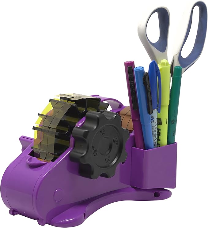 echomerx Original Heat Tape Dispenser + 2 Sublimation Tapes – Pre-Cut for Cricut, Heat Press, Craft, Thermal, Tumbler, HTV, Gift Wrap – Heat Resistant & Transfer Tapes, 1” & 3” Core, Purple Kit