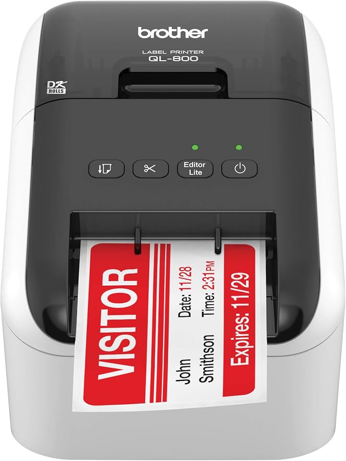 Brother RQL-800 -(Q L800) High-Speed, Professional Label Printer (Renewed),White