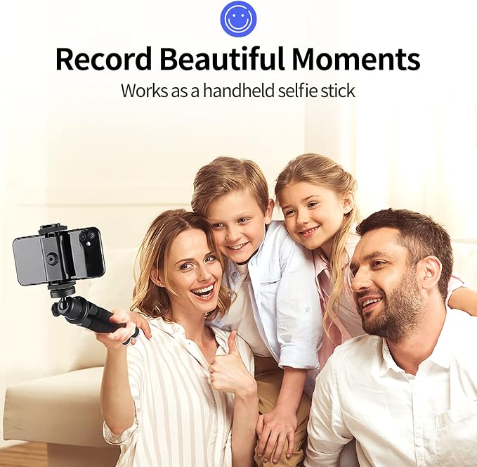 Aureday Phone Tripod, Flexible Tripod for iPhone and Android Cell Phone, Come with Wireless Remote and Clip for Video Recording/Vlogging/Selfie