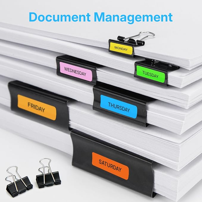 OWLKELA 80 Pcs Binder Clips, Assorted Sizes, Black | Metal Paper Clamps, Paper Binder Clip, Ideal for Office, Home and School Supplies