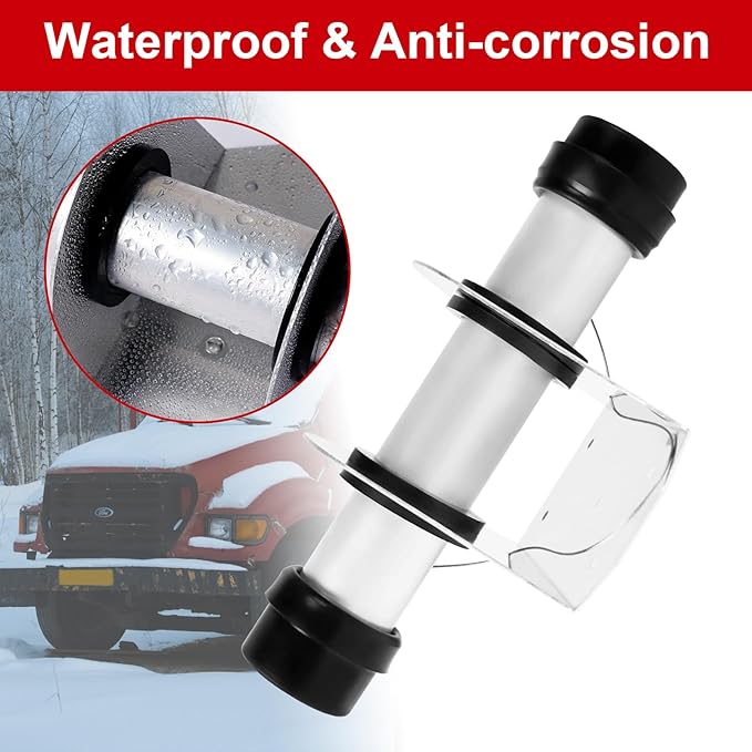 Trailer Document Holder Waterproof Registration Card Box with End Caps for Truck Trailers Body Auto Vehicle Tractor Insurance Aluminum 1-5/8" x 9-7/16" Tube Style (4 Pack)