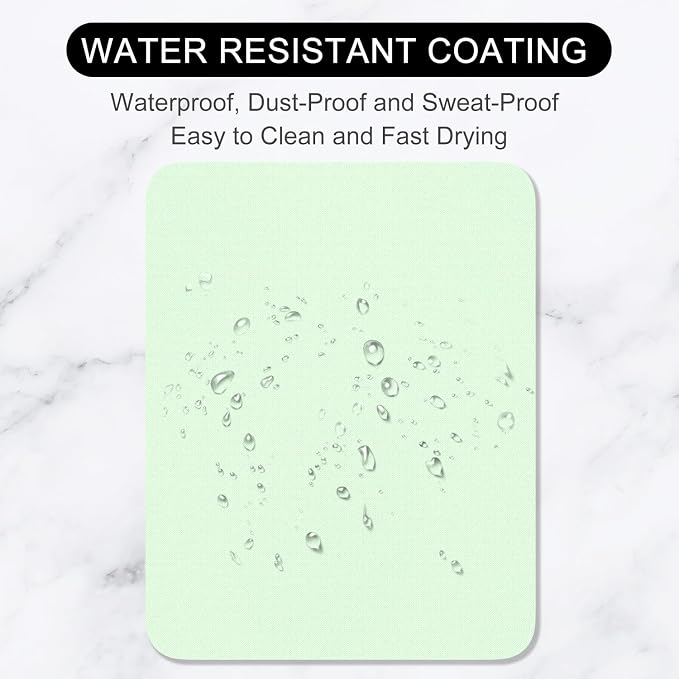 Hsurbtra Mouse Pad, Premium-Textured Square Mousepad 7 x 9 Inch, Thick 3 mm Anti-Slip Waterproof Rubber Pretty Cute Computer Mat for Office Gaming Laptop Women Kids Lake Green
