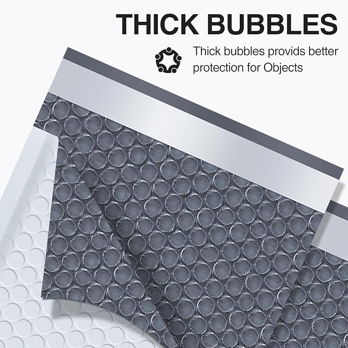 UCGOU Bubble Mailers 5x8.6 Inch Usable Size 5x7 Inch White 100 Pack Padded Envelopes Small Business Mailing Packages Self Seal Adhesive Waterproof Boutique Shipping Bags for Jewelry Makeup Supplies