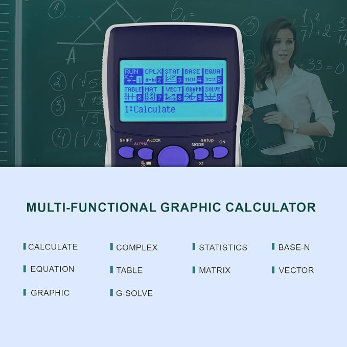 Scientific Calculators with Graphing Functions, IPepul 10 Modes Math Calculator for High School and College Students, Teachers, Office, Algebra, Geometry, Statistics, School Supplies