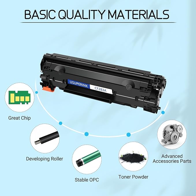 83A Toner Cartridge Black Compatible Replacement for HP 83A CF283A Toner Cartridge Work with LaserJet Pro MFP M125nw M201dw M201n M225dw M127fw M127fn M125a Printer,2-Pack
