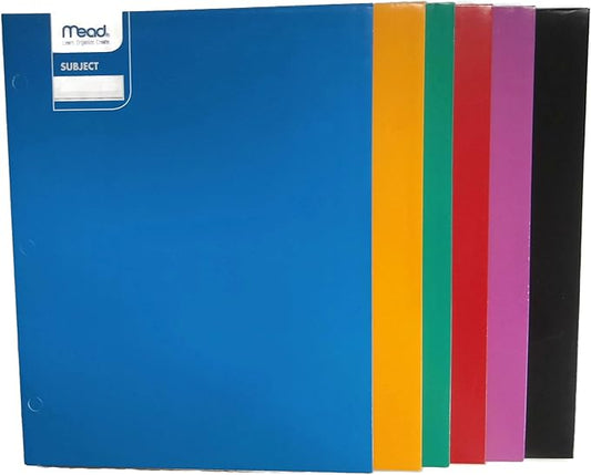 Mead Laminated Folder 9 x 12 (33198)- 6pk Assorted