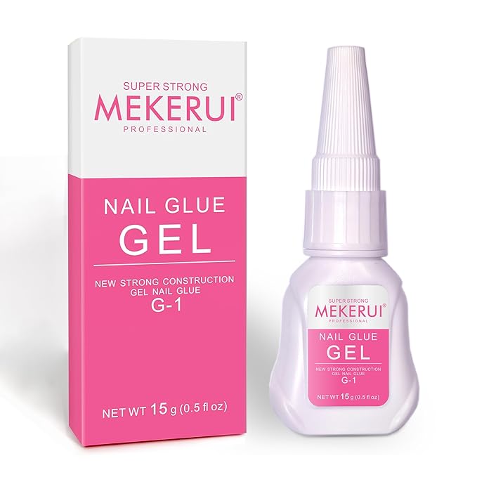 Super Strong Nail Glue Gel 15g – Air-Dries in 7 Seconds, No UV Lamp Needed, Waterproof & Long-Lasting for Press-On Nails