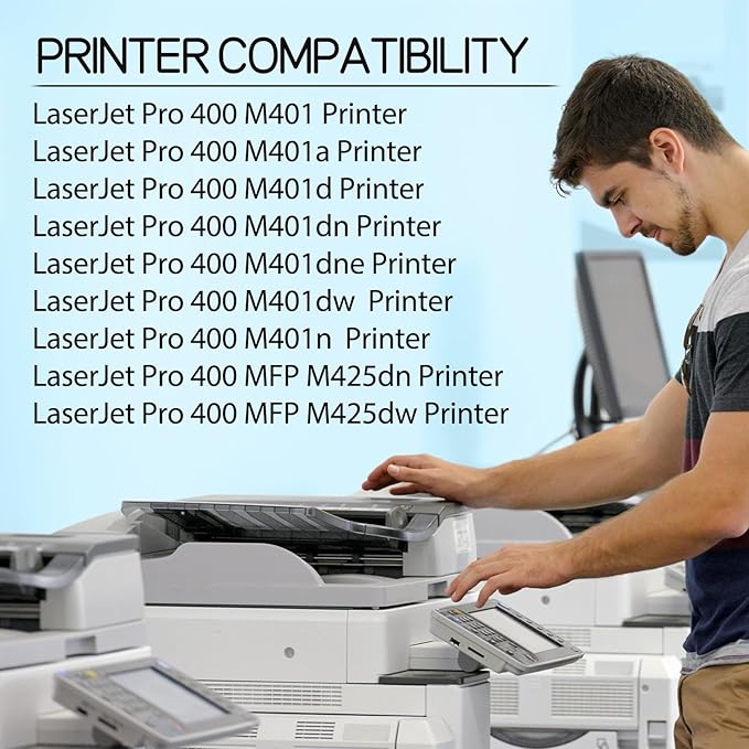 80A Toner Cartridge Black Compatible Replacement for HP CF280A 80A Toner Cartridge for LaserJet Pro 400 M401n M401a M401dn M401d MFP M425dn M401dne M401dw M425dw M401 Printer,4-Pack