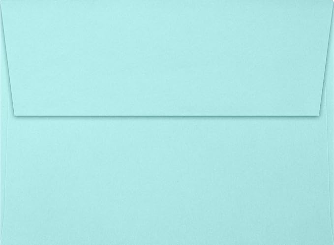 LUXPaper A7 Invitation Envelopes | Peel & Press | 5 1/4" x 7 1/4" | Seafoam Blue | 80lb. Text | 50 Qty