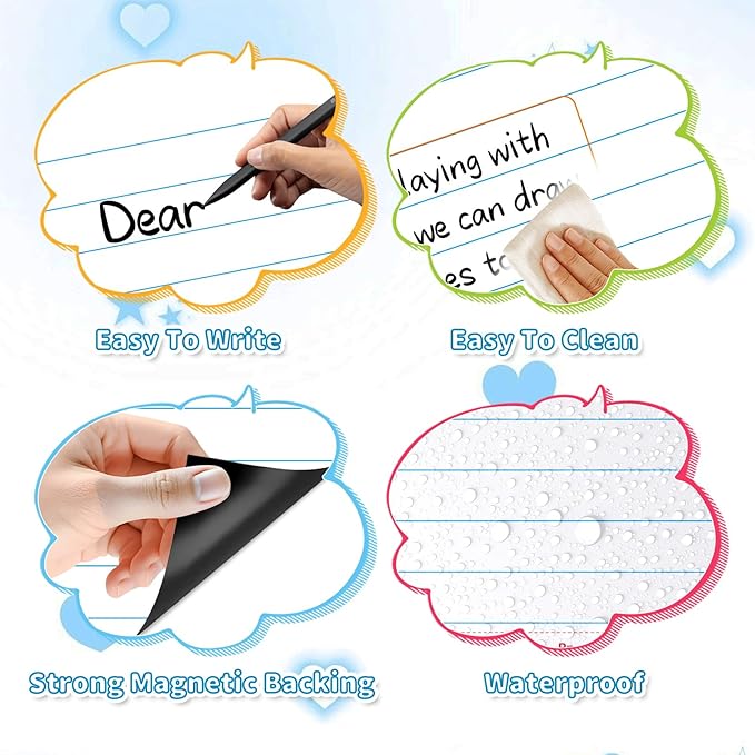 Giant Magnetic Notebook Paper,Dry Erase Handwriting Lined White Board Paper Teaching Supplies Chart Paper for Teacher Essentials Homeschool Elementary Classroom Must Haves, 21.7”x 17"