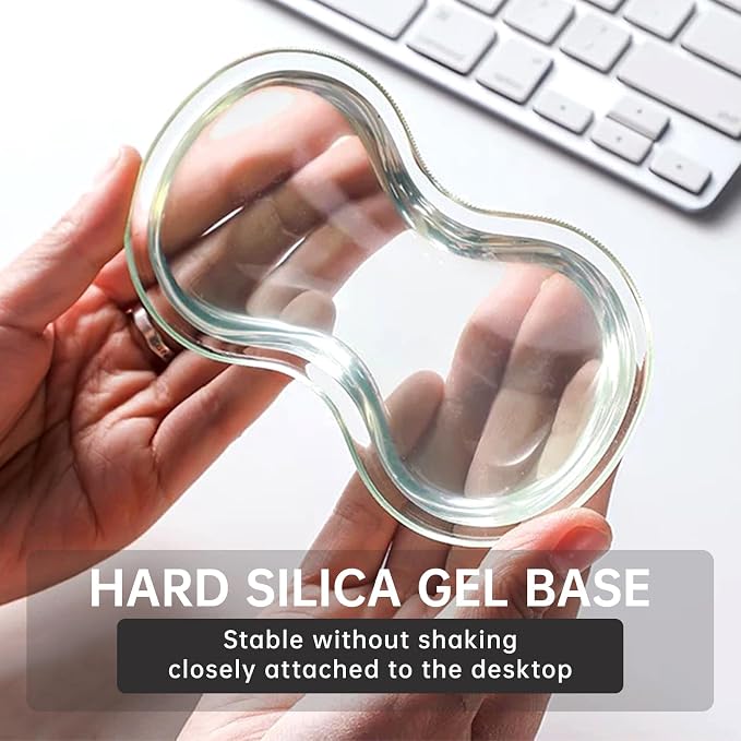 Mouse Pad with Wrist Rest, Soft Cloud Gel Keyboard Mouse Pad Set with Hand Wrist Support, Cute Non Slip Office Desk Accessories for Comfort/Pain Relief/Computer/Laptop (Clear Cloud)
