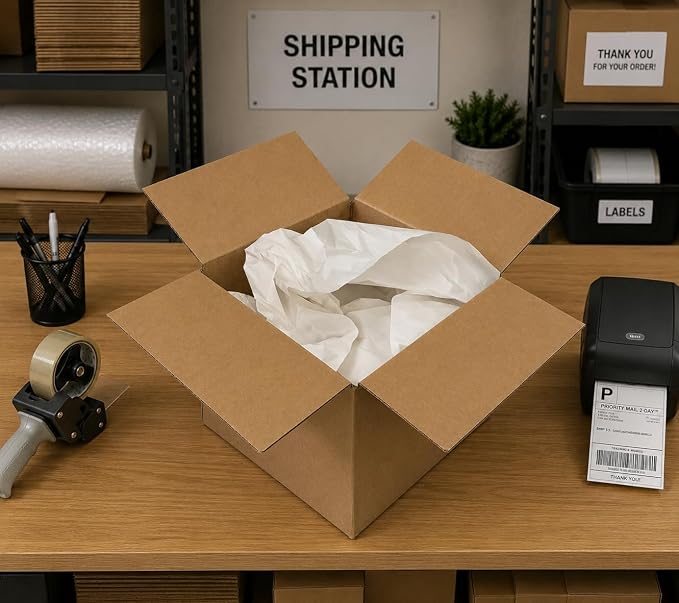 Corrugated Mail & Shipping Boxes, 6 x 6 x 6 inch, 25 Pack