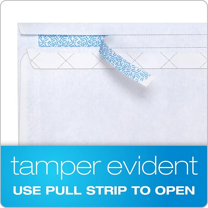 Columbian #8-5/8 Security Envelopes, 500 Pack, Double Window Self Seal Envelopes for QuickBooks Checks and Business Mailings, Tamper Evident, 3-5/8" x 8-5/8", Durable 24 lb White Paper