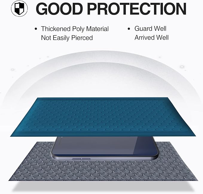 UCGOU Bubble Mailers 10.5x16 Inch Navy Blue 25 Pack Poly Padded Envelopes Large #5 Mailing Packages Opaque Packaging Postal Self Seal Adhesive Waterproof Boutique Shipping Bags for Clothes