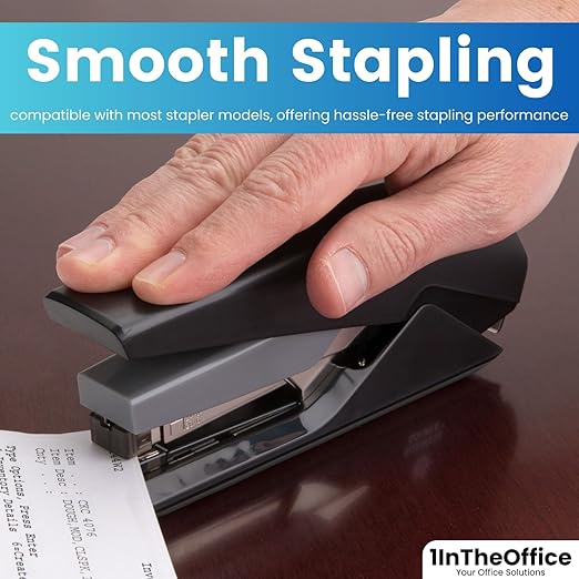 1InTheOffice Standard Staples - 1/4" Leg Length, 5,000 Staples/Pack, 5 Pack