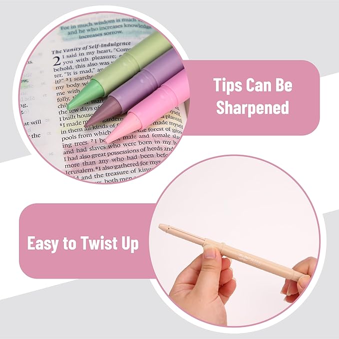 Mr. Pen- Gel Highlighter, 12 Pack, Morandi Colors, Bible Highlighters No Bleed, No Bleed Highlighters