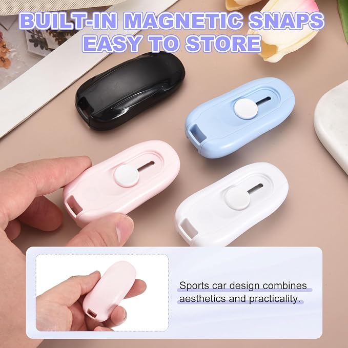 PATIKIL Mini Box Cutters, 2Pcs Retractable Small Utility Knife Magnetic Package Opener for Opening Boxes Envelopes Packages Paper Tapes Home Office Supplies, Pink