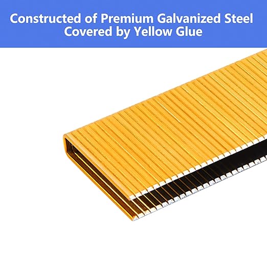 18 Gauge 1/4" Narrow Crown Staples, Galvanized Upholstery Staples for 18 GA Pneumatic or Electric Stapler or Staple Gun (1/2"+5/8"+3/4"+1"+1 1/4"+1 1/2"-4600pcs)