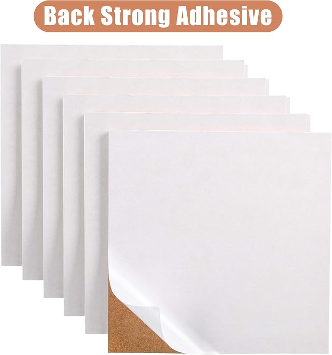 SUNGIFT Cork Board Tiles 12"x12" - 1/2 Inch Thick, 9 Pack | Self-Adhesive Square Bulletin Boards for Smooth Indoor Walls, with 100 Push Pins for Notes, Photos and Displays
