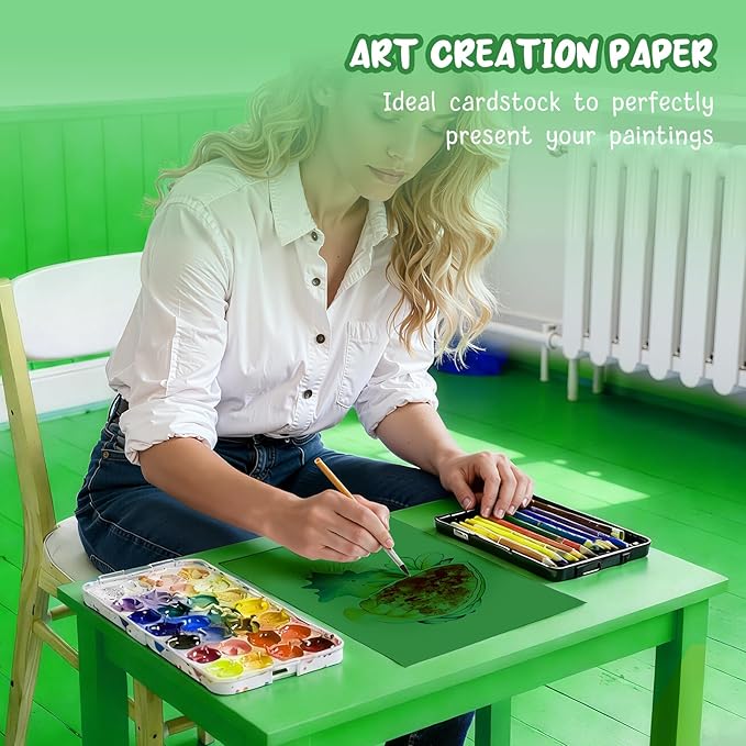 Dark Green Cardstock Paper 8.5 x 11, 40 Sheets Cardstock Printer Paper 8.5x11, Green Card Stock Paper 8.5 x 11, 200 GSM Dark Green Construction Paper for DIY Cards, Greeting Cards, Party Decorations