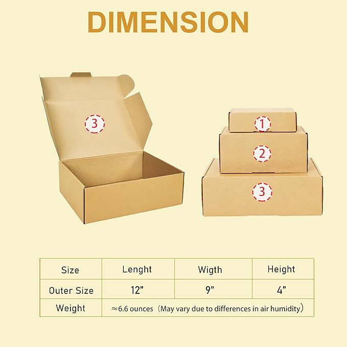 12x9x4 Inches Shipping Boxes, White Corrugated Cardboard Literature Mailer for Small Business, Set of 20 Packaging Supplies