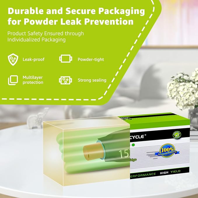 greencycle 153X Compatible Black Toner Reload Kit Replacement for HP W1530X for LaserJet Tank 2504dw, LaserJet Tank MFP 2604sdw 1504 1504w 2504 1604 1604w 2604 2604dw 2606 2606dw(4PC)