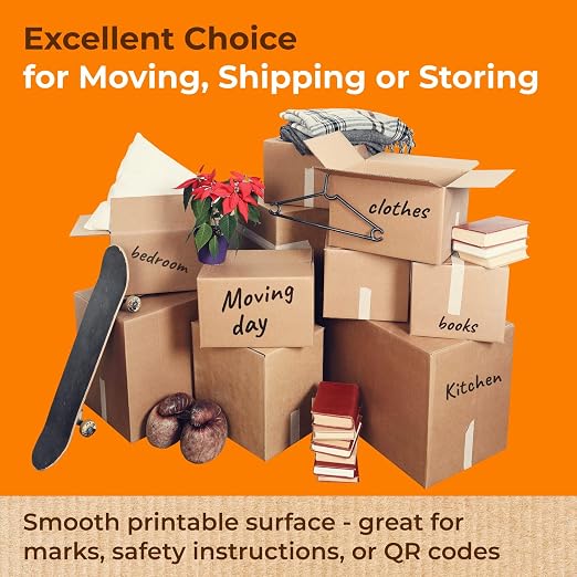 Exrta Large Shipping & Moving Boxes 36"L x 12"W x 12"H (15-Pack) - Extra Strength 200 lb vs Regular - Corrugated Packing Boxes for Moving - Easy-to-Recycle Cardboard Box by IDL Packaging | Extra Strength 200 lb vs Regular - Corrugated Packing Boxes for...