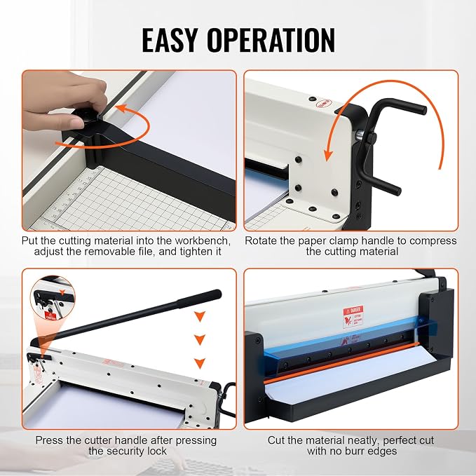 VEVOR Industrial Paper Cutter A3 Heavy Duty Paper Cutter 17 Inch Paper Cutter Heavy Duty 500 Sheets Paper with Clear Cutting Guide for Offices, Schools, Businesses and Printing Shops