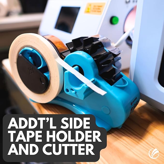 Echomerx Original Tape Dispenser Multi-Roll - Pre-Cut Sublimation Heat Resistant, Cricut, Transfer, Thermal, Press, Thin Double-Sided & Scotch Tapes, 1" & 3" Large Core, Blue