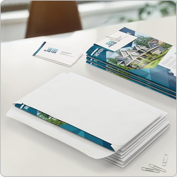 Columbian 6 x 9 Booklet Envelopes,Windowless,White,Gummed Closure,Mailing Envelopes,100/Box (COLO915),(Pack of 10)