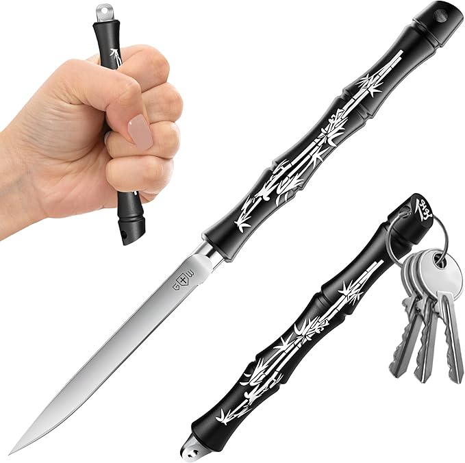 Grand Way 5.5" Knife - Small Black Knife - Japanese Utility - Sharp Knives - Letter and Envelope Opener - Pocket Knife for Men and Women - Multifunction Bike Tools Best Gift Idea 130129-1