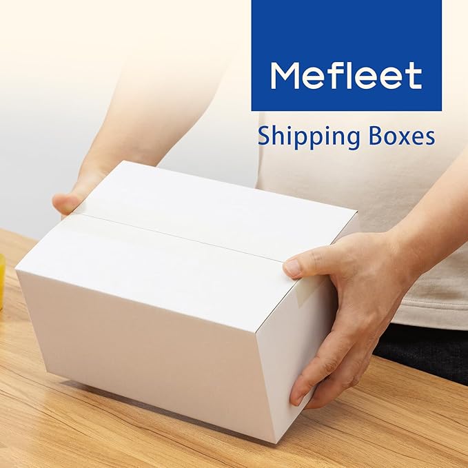 10x7x5" Shipping Boxes 50 Pack - Corrugated Cardboard Mailing Box Packaging for Small Business - White Mailer Packing Supplies