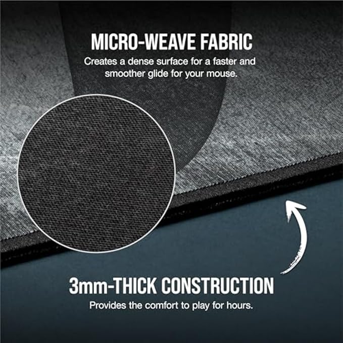 Corsair MM300 PRO Premium Spill-Proof Cloth Gaming Mouse Pad – Extended - Multicolor