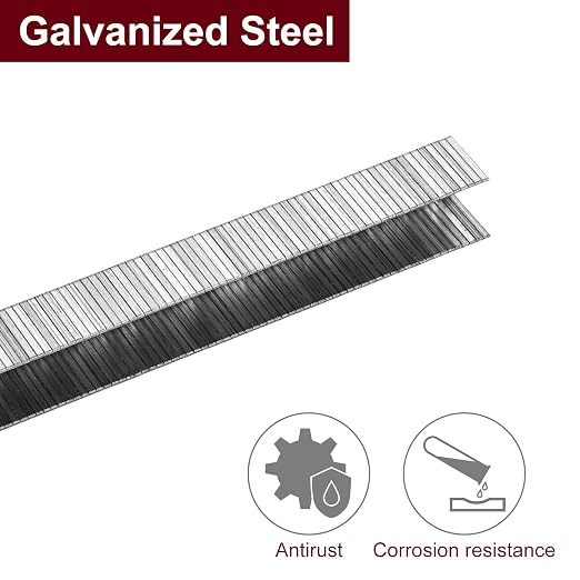 uxcell 20 Gauge Narrow Crown Staples 7/16" x1/2", 5200Pcs Galvanized Steel for Pneumatic, Electric Stapler, White