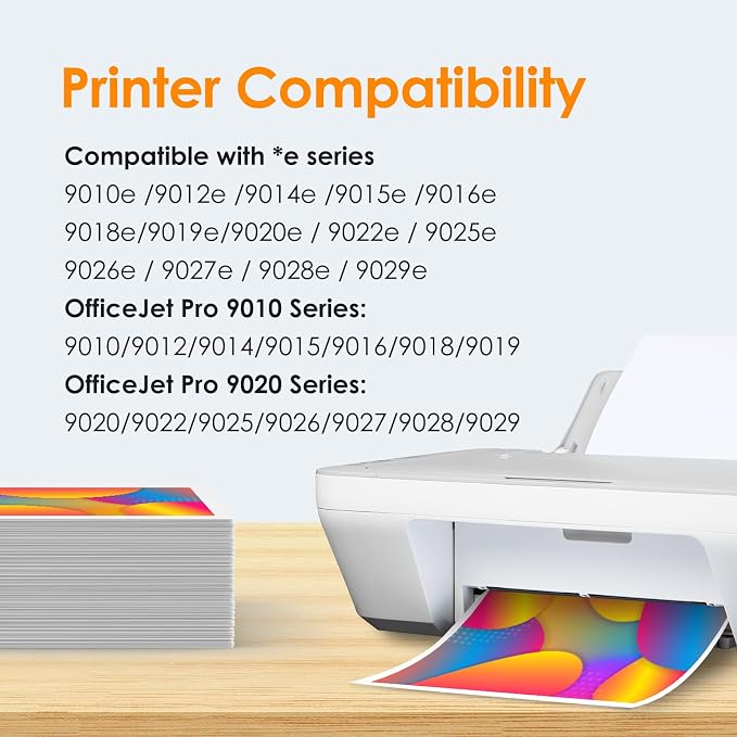 962XL Ink Cartridges Combo Pack Replacement for HP 962 Ink Cartridges | For HP962XL/962 (4 Pack) Work for HP Officejet Pro 9012e 9015e 9018e 9025e 9010 9012 9015 9018 9020 9025 Printer Ink