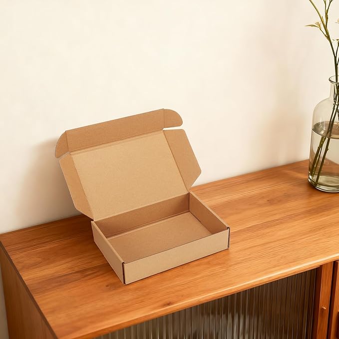 9x6x2 inch Shipping Boxes Set of 15 Brown, Inner Size 8.6x5.6x1.6 inch Cardboard Box Mailers for Small Business Packaging Mailing or Gift Wrapping Giving