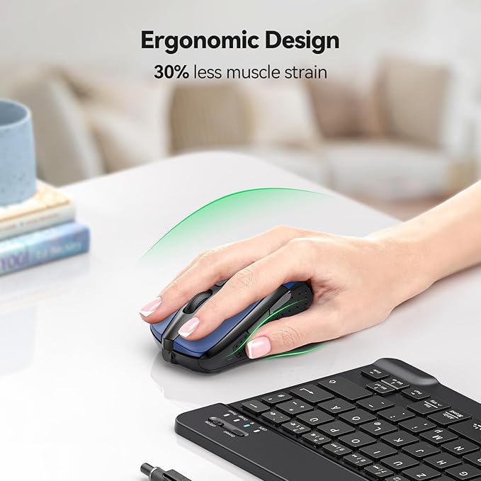 TECKNET Wireless Mouse for Laptop, Silent Mouse Quiet Click, Computer Mice Wireless, 6 Adjustable 4000 DPI Computer Mice