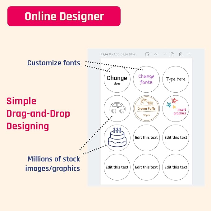 (4" x 5") 30 Sheets, Large White Labels Stickers - Laser/Inkjet Printable